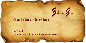 Zsoldos Gordon névjegykártya